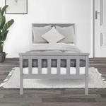 ML-Design Holzbett Kinderbett 90x200 cm Hellgrau, Kiefernholz, Bettgestell mit