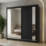 Beautysofa GAJA Schwebet&uuml;renschrank 200 cm Kleiderschrank mit Spiegel...