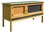 PawHut Hasenstall Kaninchenstall 115x44,3x65 cm f&uuml;r Kaninchen Hellgelb - Gelb