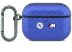 H&uuml;lle f&uuml;r AirPods Pro 3, BMW M Carbon Metal Logo, Blau Karbon - Blau