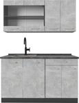 Singlek&uuml;che Vicco R-Line Beton 140 cm ohne Arbeitsplatte, Model 53712