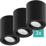 3er Set Oktaplex Aufbaustrahler Alu schwenkbar dimmbar inkl. LED Modul 3000K