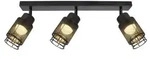 LED Deckenstrahler, 3-flammig, Schwarz, Spots verstellbar, B 68,5 cm