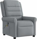 vidaXL Massagesessel Hellgrau Stoff