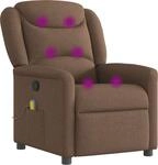 vidaXL Massagesessel Braun Stoff
