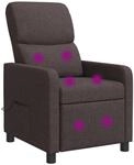 vidaXL Massage Relaxsessel Dunkelbraun Stoff