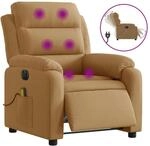 vidaXL Massagesessel Elektrisch Braun Samt