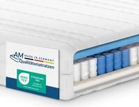 AM Qualit&auml;tsmatratzen | Ergonomische 7-Zonen Taschenfederkernmatratze 200x200...