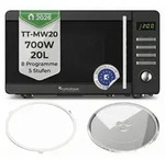 TurboTronic Digitale Mikrowelle &ndash; TT-MW20 &ndash; 700 W, 8 Automatikprogramme, 5