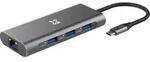 XtremeMac XWH-HUB8-13, USB Typ-C, HDMI, RJ-45, USB Typ-C, MiniSD, SDHC, SDXC, 40000