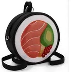 Oh My Pop Pop! Maki-Sushi Umh&auml;ngetasche- rucksack 20 cm, 3.5 liters, Rot Rund...