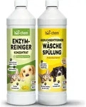 bio-chem Geruchsentferner Set | Enzymreiniger Konzentrat 1L + W&auml;schesp&uuml;lung...