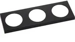 Berker Integro Pure Steckdosen Rahmen 3-fach, KS scharz matt - Schwarz