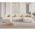GrainGold Ecksofa U-Form Ardi U - Ecksofa mit Schlaffunktion, Bettkasten -