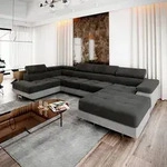 Masseno Ecksofa CASONE L-Form mit Schlaf- und naufbewahrung, U-Form, Schlafsofa,