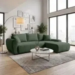 BEAUTYSOFA Ecksofa L-Form DALLAS 255 cm, Ecksofa mit Schlaffunktion und...