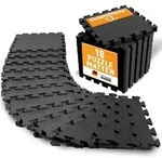 Puzzlematten aus Schaumstoff (Sportsboden, Fitnessunterlage) (Schwarz) - Schwarz