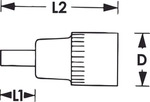 Vigor V6105, Buchse, 3/8", 1 Kopf/K&ouml;pfe, T70, 193 mm