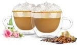 4 Doppelwandige Cappuccino Tassen mit Henkel 300ml Kaffeegl&auml;ser Teegl&auml;ser