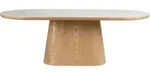 Housecraft Living Almira Esstisch Oval 200 cm Holz Wei&szlig;/Braun - Naturbelassen