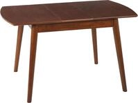 BELIANI Esstisch Dunkelbraun Gummibaumholz 100/130 x 80 cm Ausziehbar mit