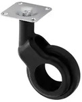 SOTECH M&ouml;belrolle BONN &Oslash; 60 mm schwarz &ndash; ohne Bremse, Montageplatte