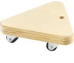 Dreieckroller, bis 100 kg, mit Holzplatte 135 mm