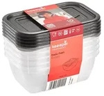keeeper Fredo, Container, Rechteckig, 0,5 l, Schwarz, Transparent, Polypropylen (PP),