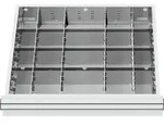 STIER Schubladeneinteilung Metalleinteilung BLH 200-300 mm Innenma&szlig; 500x450 mm...