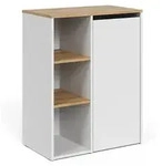 Badschrank Vicco Viktor Wei&szlig;/Artisan 68 x 88.2 cm mit offenen Regalen und