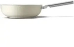 Smeg WOF3002CRM Wok, 30 cm, Keramik, Edelstahlgriff, Mattcreme - Beige