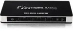 INF HDMI Matrix 4x2 Switch/Splitter UHD 4K2K 3D mit EDID-Funktion - Schwarz