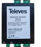 TELEVES Optischer 8-fach Verteiler, Anschl&uuml;sse SC/APC - Buchsen OV8O - Schwarz