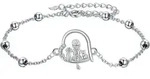 Armband Damen 925 Sterling Silber Tier Katze Hund mit Geschenkbox 17+4 cm...