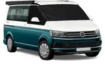 Windschutzscheibenabdeckung f&uuml;r VW T5 600D Oxford Schwarz - Schwarz