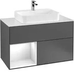Villeroy & Boch V&B Waschtischunterschrank FINION 1000x603x501 Abdpl bl Reg gls