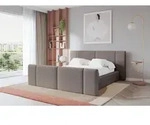 ALTDECOR Polsterbett mit Bettkasten - TEVO-Z - 140x200 - Braun - Bett mit Kopfteil