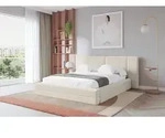 ALTDECOR Polsterbett mit Bettkasten - TEVO - 180x200 - Beige - Bett ohne Matratze,