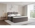 ALTDECOR Boxspringbett - H4 Matratze und Topper - NINA - 200x200 - Braun -