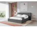 ALTDECOR Polsterbett mit Bettkasten - TEVO - 200x200 - Grau - Bett ohne Matratze,