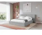 ALTDECOR Polsterbett mit Bettkasten - TEVO - 140x200 - Hellgrau - Bett mit Matratze