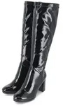 Tamaris Damen Lackstiefel Schwarz Synthetik Gr&ouml;&szlig;e: 36 - Schwarz - 36