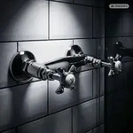 PaulGurkes Duscharmatur Chrom Retro Nostalgie englischer Style Zweigriffmischer