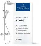 Villeroy & Boch Elody Duschsystem, wassersparendes Komplettset &ndash; Chrom -...