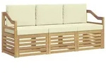 vidaXL Sofagarnituren Massivholz Akazie - Creme