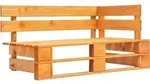 vidaXL 2-Sitzer-Palettensofa Honigbraun Impr&auml;gniertes Kiefernholz - Braun