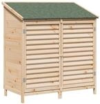 vidaXL Gartenschuppen Natur 106 x 56 x 113,5 cm Massivholz aus Fichte