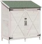 vidaXL Gartenschuppen Wei&szlig; 106 x 56 x 113,5 cm Massivholz aus Fichte