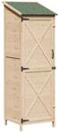 vidaXL Gartenschuppen Natur 59,5 x 56 x 176,5 cm Massivholz aus Fichte