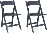 hjh LIVING Outdoor Stuhl 2er Pack Faltstuhl TRAVANO 1 Kunststoff Gartenstuhl,